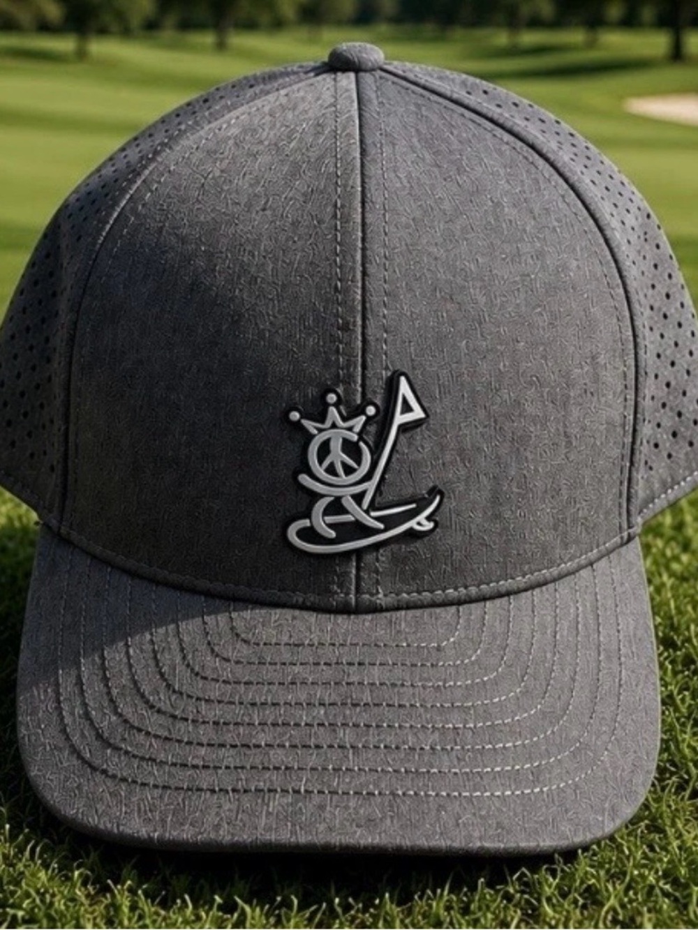 NWT Scotty Cameron Gallery MELIN A-Game Hydro Peace Flag Surfer Hat Charcoal